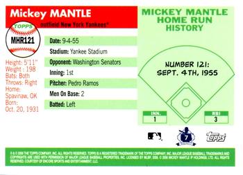 2006 Topps Updates & Highlights - Mickey Mantle Home Run History #MHR121 Mickey Mantle Back