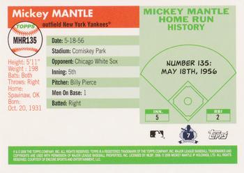 2006 Topps Updates & Highlights - Mickey Mantle Home Run History #MHR135 Mickey Mantle Back