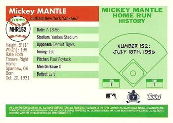 2006 Topps Updates & Highlights - Mickey Mantle Home Run History #MHR152 Mickey Mantle Back