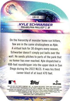 2023 Topps Cosmic Chrome - Launched Into Orbit #LIO-12 Kyle Schwarber Back