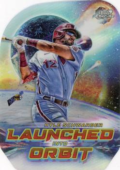 2023 Topps Cosmic Chrome - Launched Into Orbit #LIO-12 Kyle Schwarber Front