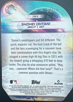 2023 Topps Cosmic Chrome - Launched Into Orbit Black Eclipse Refractor #LIO-2 Shohei Ohtani Back