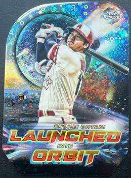 2023 Topps Cosmic Chrome - Launched Into Orbit Black Eclipse Refractor #LIO-2 Shohei Ohtani Front