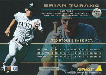 1994 Pinnacle #377 Brian Turang Back