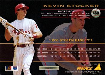 1994 Pinnacle #460 Kevin Stocker Back