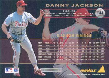 1994 Pinnacle #144 Danny Jackson Back