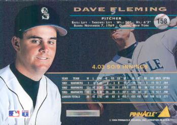 1994 Pinnacle #158 Dave Fleming Back