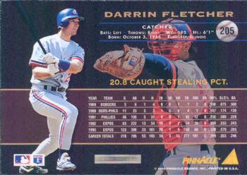 1994 Pinnacle #205 Darrin Fletcher Back