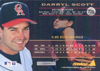 1994 Pinnacle #225 Darryl Scott Back