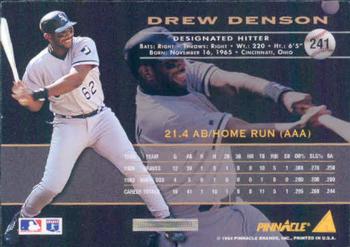 1994 Pinnacle #241 Drew Denson Back