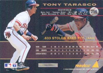1994 Pinnacle #256 Tony Tarasco Back