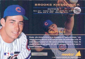 1994 Pinnacle #262 Brooks Kieschnick Back