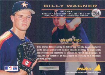 1994 Pinnacle #264 Billy Wagner Back