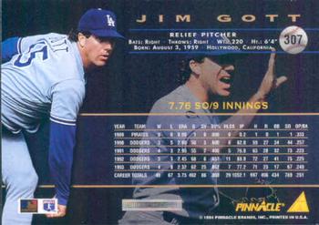 1994 Pinnacle #307 Jim Gott Back