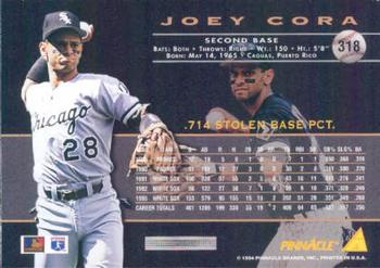 1994 Pinnacle #318 Joey Cora Back