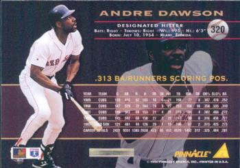 1994 Pinnacle #320 Andre Dawson Back