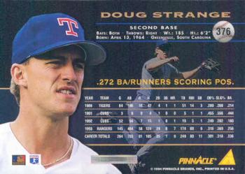 1994 Pinnacle #376 Doug Strange Back