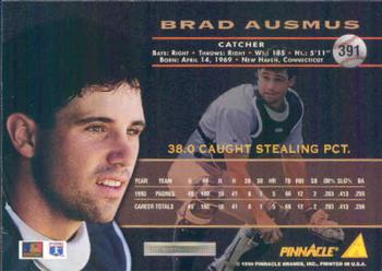 1994 Pinnacle #391 Brad Ausmus Back