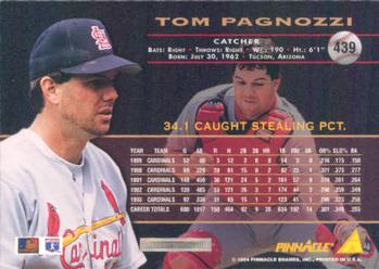 1994 Pinnacle #439 Tom Pagnozzi Back