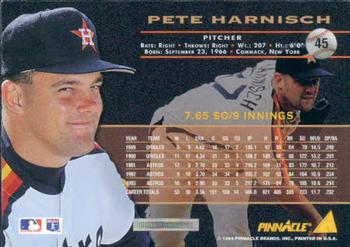 1994 Pinnacle #45 Pete Harnisch Back