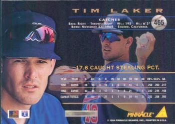 1994 Pinnacle #465 Tim Laker Back