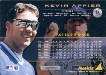 1994 Pinnacle #48 Kevin Appier Back