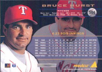 1994 Pinnacle #504 Bruce Hurst Back
