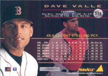 1994 Pinnacle #514 Dave Valle Back