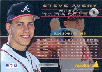 1994 Pinnacle #8 Steve Avery Back