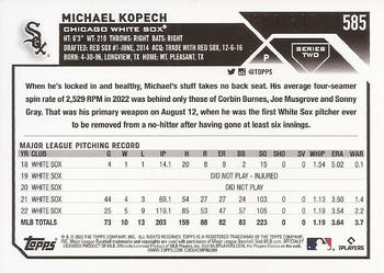 2023 Topps - Foilboard Retail #585 Michael Kopech Back