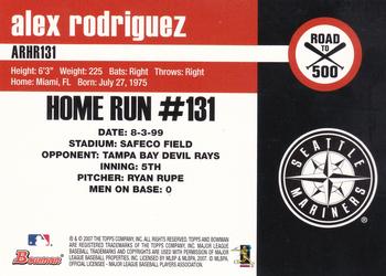 2007 Bowman - Alex Rodriguez: Road to 500 #ARHR131 Alex Rodriguez Back