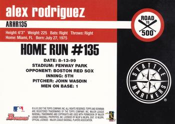 2007 Bowman - Alex Rodriguez: Road to 500 #ARHR135 Alex Rodriguez Back