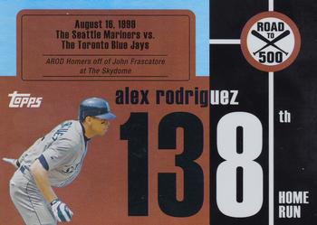 2007 Bowman - Alex Rodriguez: Road to 500 #ARHR138 Alex Rodriguez Front