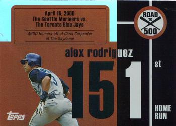 2007 Bowman - Alex Rodriguez: Road to 500 #ARHR151 Alex Rodriguez Front