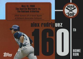 2007 Bowman - Alex Rodriguez: Road to 500 #ARHR160 Alex Rodriguez Front