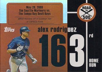 2007 Bowman - Alex Rodriguez: Road to 500 #ARHR163 Alex Rodriguez Front