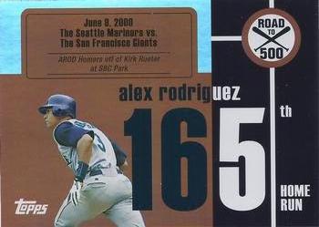 2007 Bowman - Alex Rodriguez: Road to 500 #ARHR165 Alex Rodriguez Front