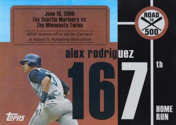 2007 Bowman - Alex Rodriguez: Road to 500 #ARHR167 Alex Rodriguez Front