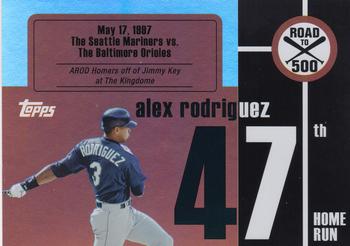 2007 Finest - Alex Rodriguez: Road to 500 #ARHR47 Alex Rodriguez Front