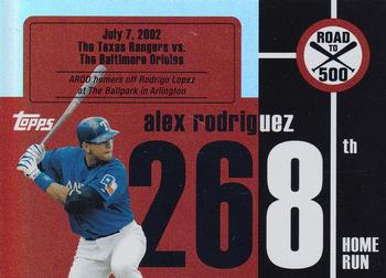 2007 Topps Allen & Ginter - Alex Rodriguez: Road to 500 #ARHR268 Alex Rodriguez Front
