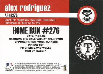 2007 Bowman Chrome - Alex Rodriguez: Road to 500 #ARHR276 Alex Rodriguez Back