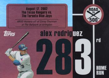2007 Bowman Chrome - Alex Rodriguez: Road to 500 #ARHR283 Alex Rodriguez Front