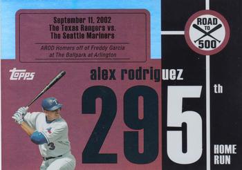 2007 Bowman Chrome - Alex Rodriguez: Road to 500 #ARHR295 Alex Rodriguez Front