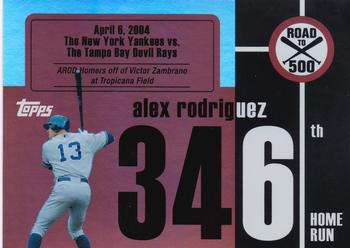 2008 Finest - Alex Rodriguez: Road to 500 #ARHR346 Alex Rodriguez Front