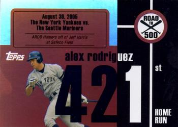 2007 Bowman's Best - Alex Rodriguez: Road to 500 #ARHR421 Alex Rodriguez Front