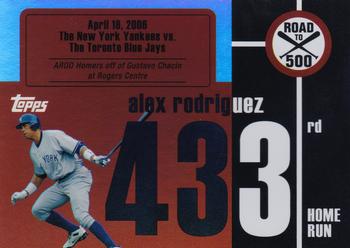2007 Bowman Draft Picks & Prospects - Alex Rodriguez: Road to 500 #ARHR433 Alex Rodriguez Front