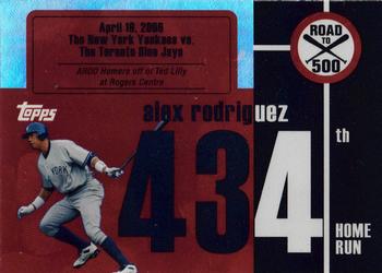 2007 Bowman Draft Picks & Prospects - Alex Rodriguez: Road to 500 #ARHR434 Alex Rodriguez Front