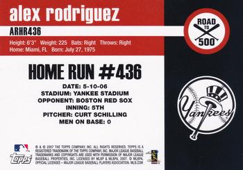 2007 Bowman Draft Picks & Prospects - Alex Rodriguez: Road to 500 #ARHR436 Alex Rodriguez Back
