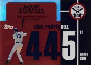 2007 Bowman Draft Picks & Prospects - Alex Rodriguez: Road to 500 #ARHR445 Alex Rodriguez Front