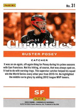 2023 Panini Chronicles #31 Buster Posey Back